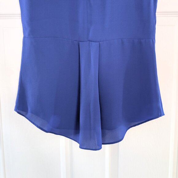 RW&CO peplum keyhole sleeveless top blue size XS - Picture 4 of 16